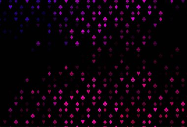 Kart sembollü koyu pembe vektör deseni.