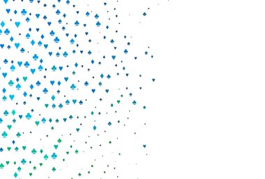 Açık Mavi, kart işaretli yeşil vektör arkaplanı.