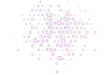 Işık Çokrenkli, küreler ve karelerle Gökkuşağı vektör deseni.