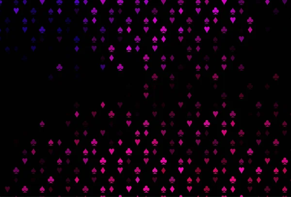 Dark Pink Vector Pattern Symbol Cards — Stock Vector