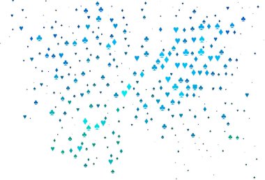 Açık Mavi, kart işaretli yeşil vektör arkaplanı.