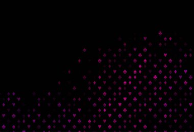 Kart elementleri ile koyu mor vektör düzeni.