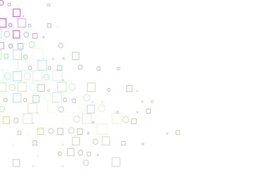 Açık Çoklu Renk, Gökkuşağı vektör örtüsü daireler, küplerle.