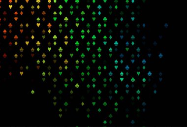 Koyu Çokrenkli, Gökkuşağı vektör örtüsü ve kumar sembolleri.