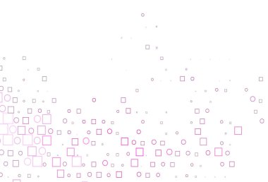 Dairesel açık pembe vektör kapağı, küpler.