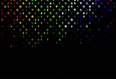 Koyu Çokrenkli, Gökkuşağı vektör örtüsü ve kumar sembolleri.