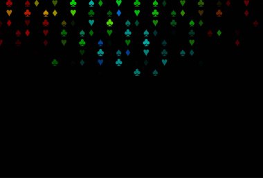 Koyu Çokrenkli, Gökkuşağı vektör örtüsü ve kumar sembolleri.