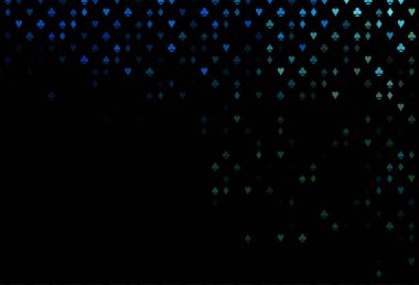 Koyu mavi, kart sembollü sarı vektör deseni.