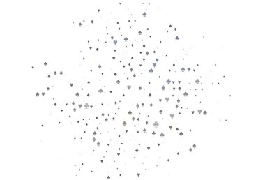 Kart ögelerine sahip Açık Siyah vektör düzeni.