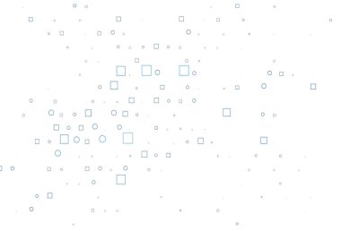 Küreler ve karelerle hafif Mavili vektör deseni.