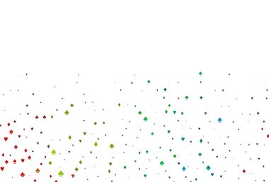 Poker sembollü Açık Çokrenkli, Gökkuşağı vektör şablonu.