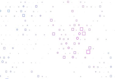 Açık Pembe, dairesel mavi vektör kapağı, küpler.