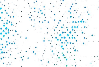 Açık Mavi, yeşil vektör örtüsü ile kumar sembolleri.