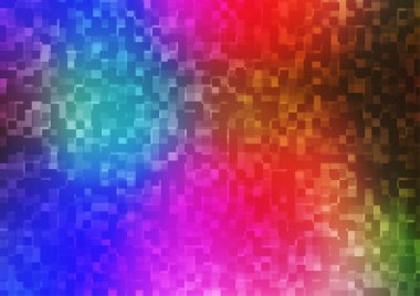 Açık Çokrenkli, kare biçiminde Gökkuşağı vektör deseni.