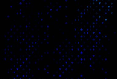 Kumarın sembolleriyle koyu mavi vektör kapağı.