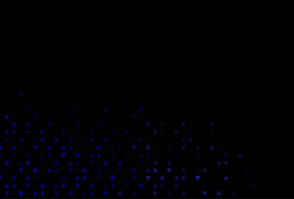 Темная Векторная Текстура Синего Цвета Игральными Картами — стоковый вектор