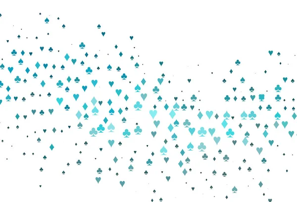 Lichtblauw Vector Patroon Met Symbool Van Kaarten — Stockvector