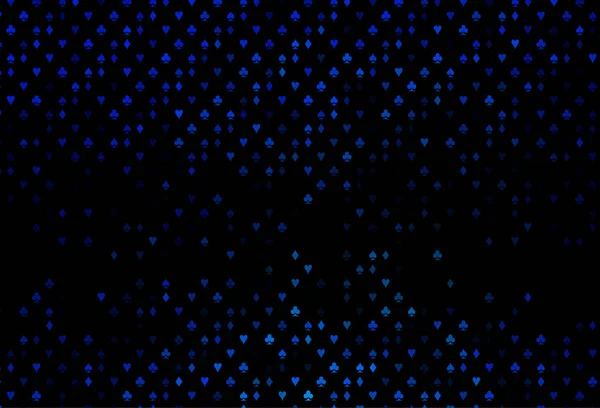 Dark Blue Vektortextur Mit Spielkarten — Stockvektor
