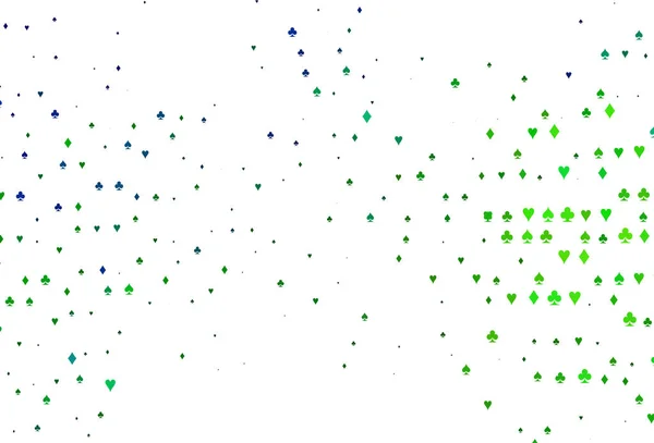 Lichtblauwe Gele Vectortextuur Met Speelkaarten — Stockvector