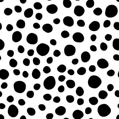 Siyah beyaz benekli pürüzsüz desen