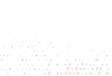 Dairesel noktaları ve küpleri olan hafif turuncu vektör düzeni.