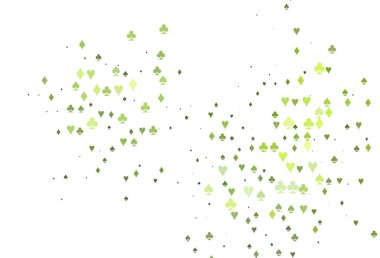 Kart sembollü açık yeşil vektör deseni.