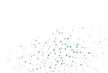 Oyun kartlarıyla Açık Yeşil Vektör dokusu.