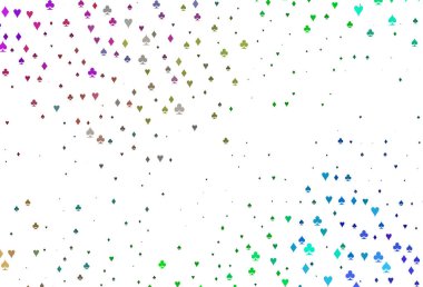 Açık Çokrenkli, Gökkuşağı vektör örtüsü ve kumar sembolleri.