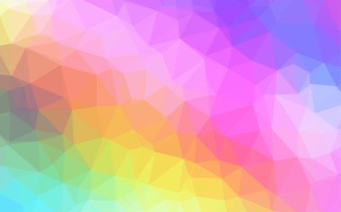 Çizgileri ve üçgenleri olan vektörsüz bir düzen. Soyut arkaplanda renkli eğimli üçgenler