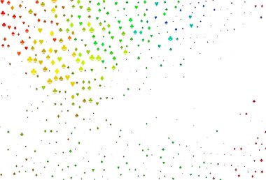 Açık Çokrenkli, Gökkuşağı vektör örtüsü ve kumar sembolleri.