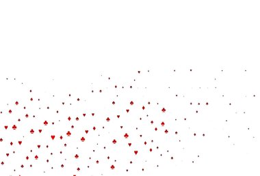 Açık Pembe, poker sembollü sarı vektör şablonu.