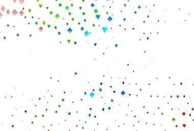 Poker sembollü Açık Çokrenkli, Gökkuşağı vektör şablonu.