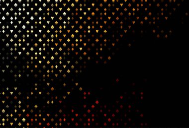 Poker sembollü koyu turuncu vektör şablonu.