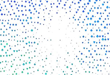 Açık Mavi, kart işaretli yeşil vektör arkaplanı.