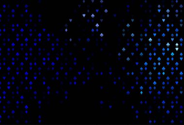 Kart sembollü koyu mavi vektör deseni.