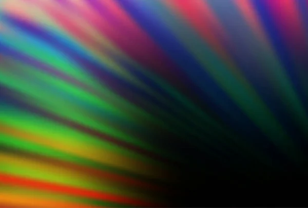 Dark Multicolor Rainbow Vector Template Met Herhaalde Sticks — Stockvector