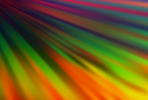 Темный Многоцветный Векторная Компоновка Rainbow Плоскими Линиями — стоковый вектор