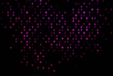 Kart sembollü koyu pembe vektör deseni.