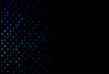 Koyu mavi, kart elementleriyle birlikte yeşil vektör düzeni.