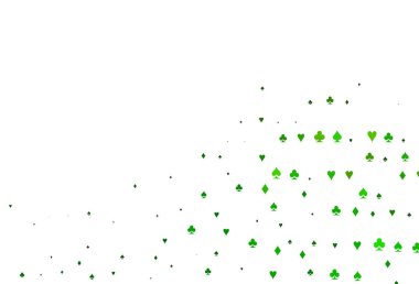 Kart elemanları ile Açık Yeşil vektör düzeni.