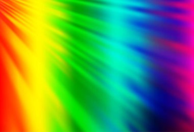 Açık Çokrenkli, Gökkuşağı vektör arkaplanı uzun çizgilerle.