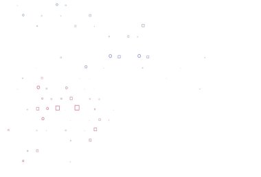 Açık Mavi, kırmızı vektör arkaplanı noktalı, noktalı, küplü.