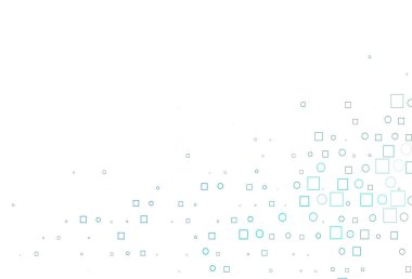 Diskleri, dikdörtgenleri olan hafif BLUE vektör dokusu.