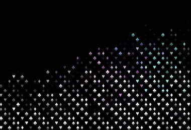 Koyu Çokrenkli, kart işaretli Gökkuşağı vektör arkaplanı.