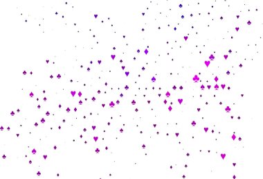 Kart elemanları ile hafif Mor vektör düzeni.