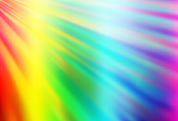 Heller Mehrfarbiger Regenbogen Vektorhintergrund Mit Geraden Linien — Stockvektor