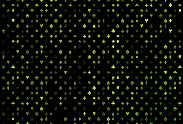 Couverture Vectorielle Vert Foncé Avec Symboles Jeu — Image vectorielle