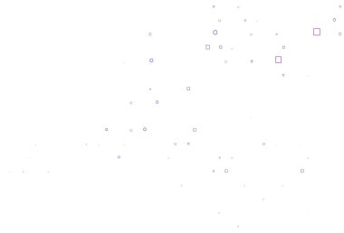 Küreler, kareler ile hafif Mor vektör deseni.