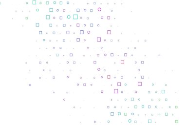 Açık Çokrenkli, diskleri ve dikdörtgenleri olan Gökkuşağı vektör dokusu.