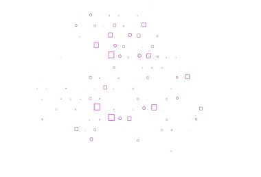 Küreler, kareler ile hafif Mor vektör deseni.